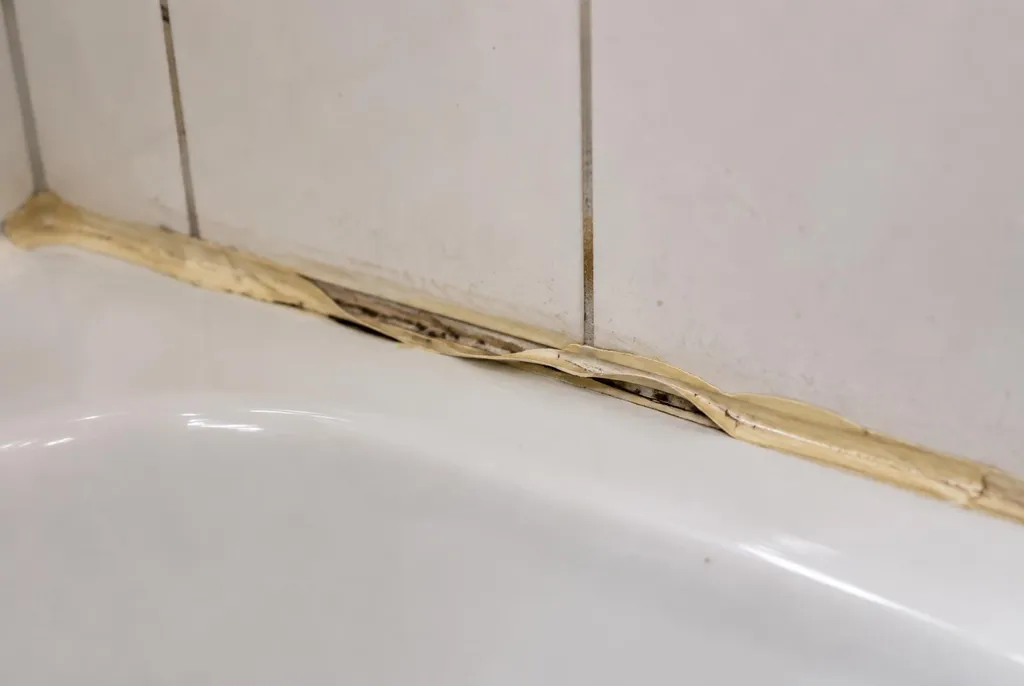 Kitbedrijf Austerlitz – loslatende kit naast het bad